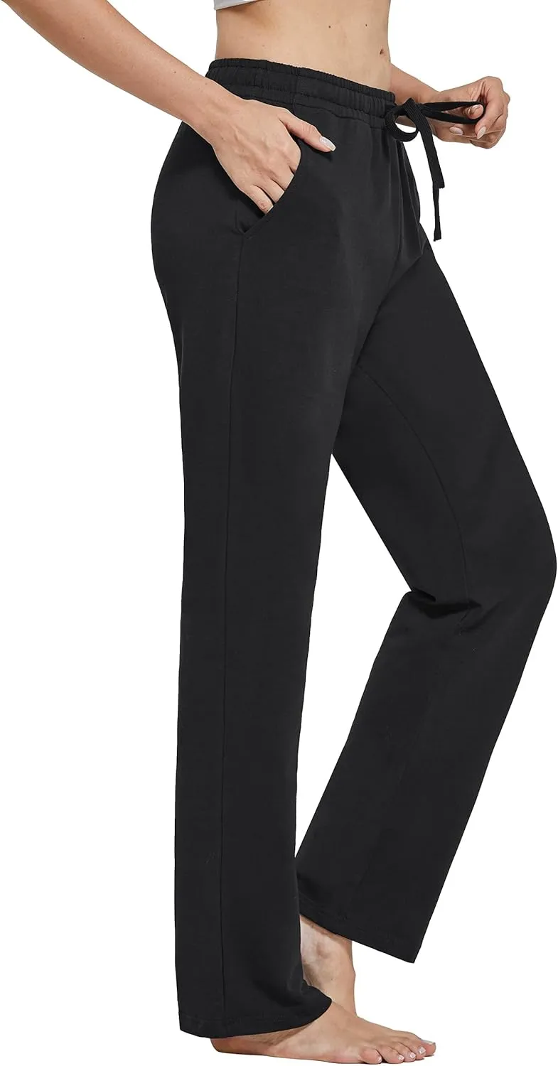 SPECIALMAGIC Women Yoga Sweatpants Pajama Wide Leg Cotton Drawstring Lounge Pants Leisure