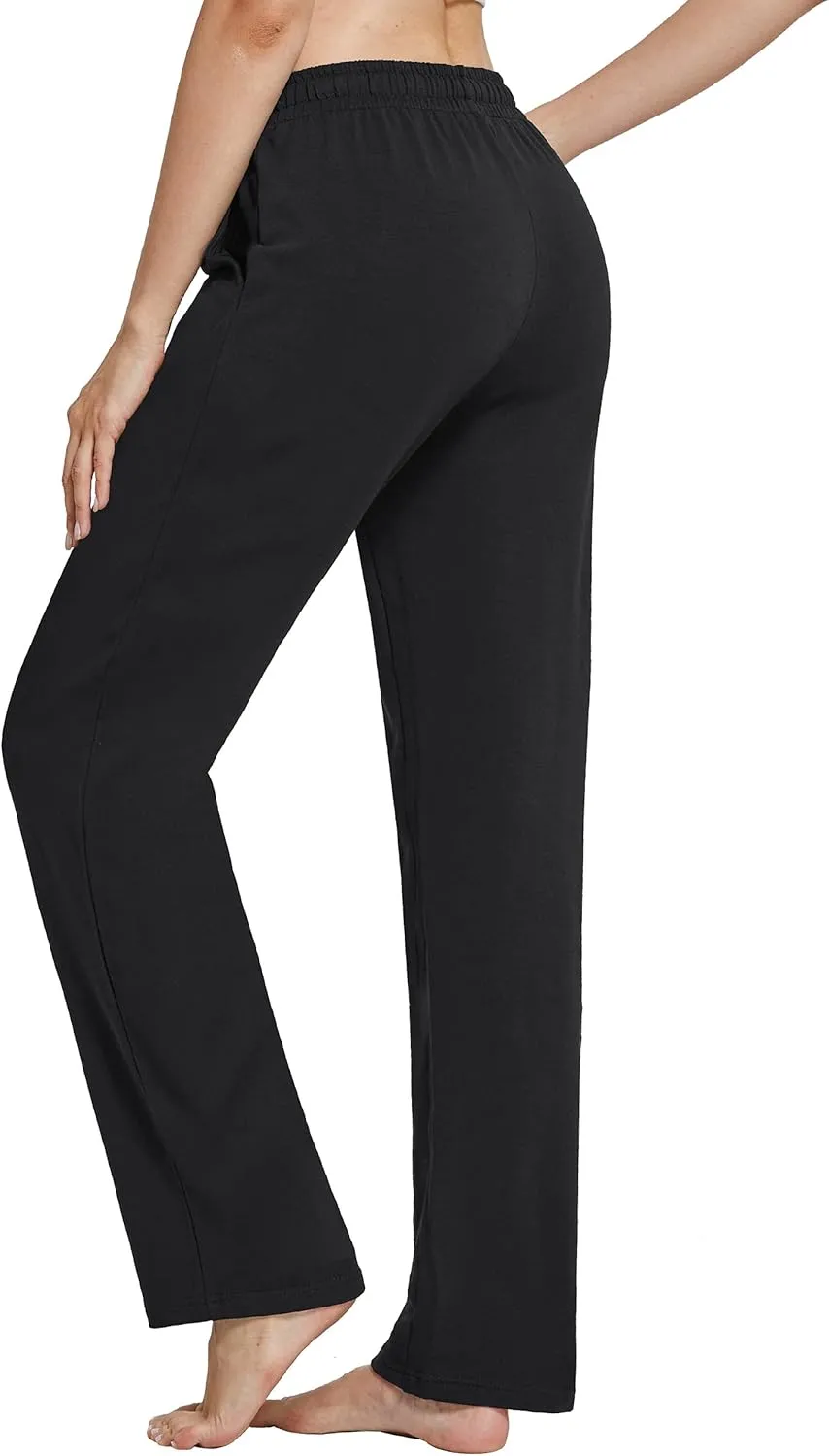 SPECIALMAGIC Women Yoga Sweatpants Pajama Wide Leg Cotton Drawstring Lounge Pants Leisure