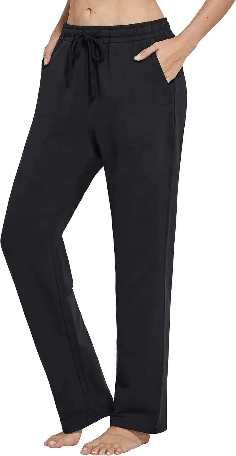 SPECIALMAGIC Women Yoga Sweatpants Pajama Wide Leg Cotton Drawstring Lounge Pants Leisure