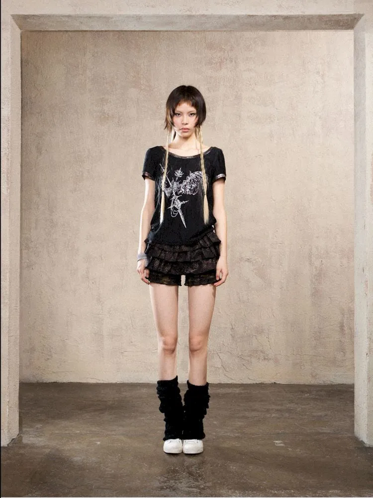 Stamped Printed Backless Top【s0000009479】