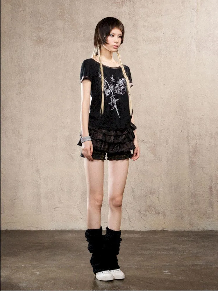 Stamped Printed Backless Top【s0000009479】