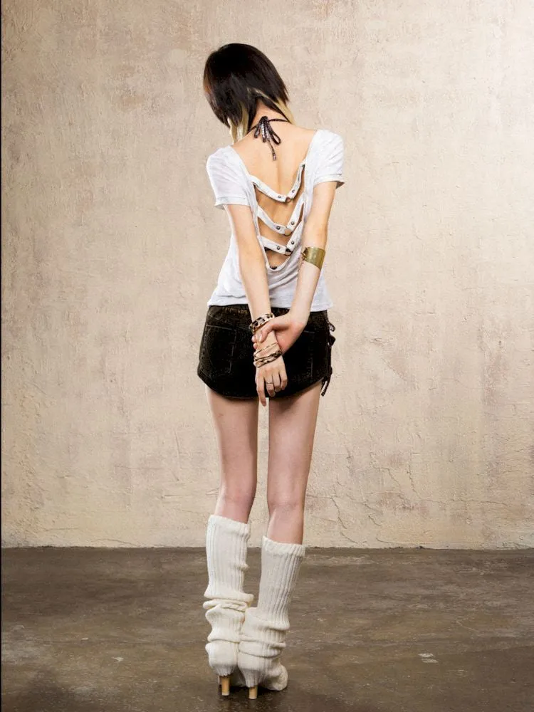 Stamped Printed Backless Top【s0000009479】