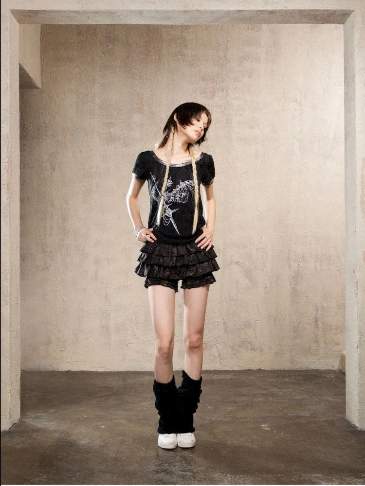 Stamped Printed Backless Top【s0000009479】