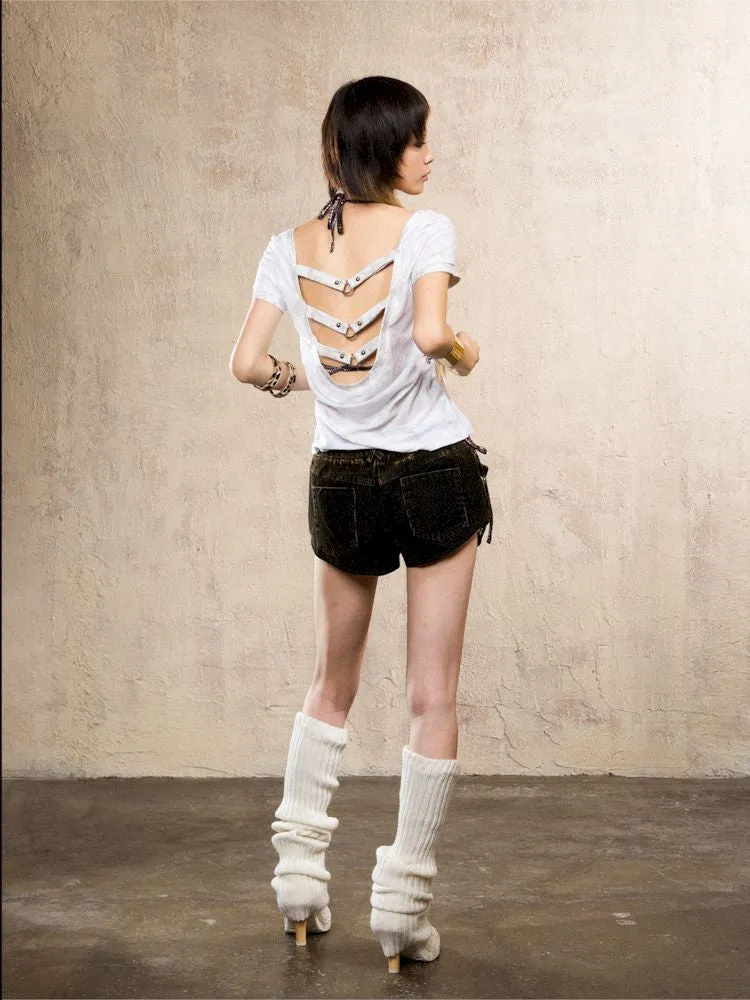 Stamped Printed Backless Top【s0000009479】