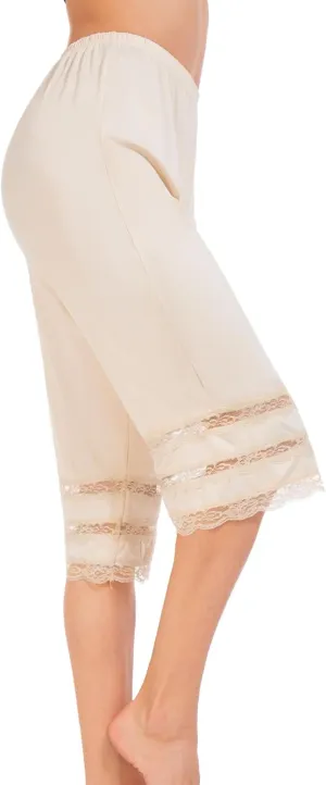 Subuteay Lace Split Slips for Women Smooth Bloomer Pants Above Knee Pettipants