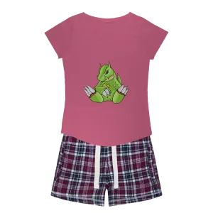 Toxcana Women's Sleepy Tee and Flannel Short