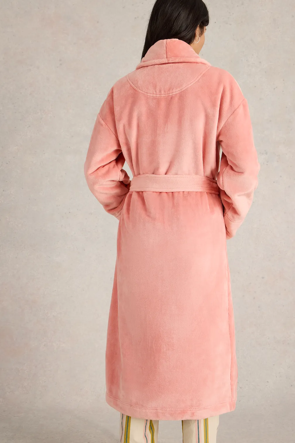 White Stuff Mid Pink Clover Cosy Dressing Gown